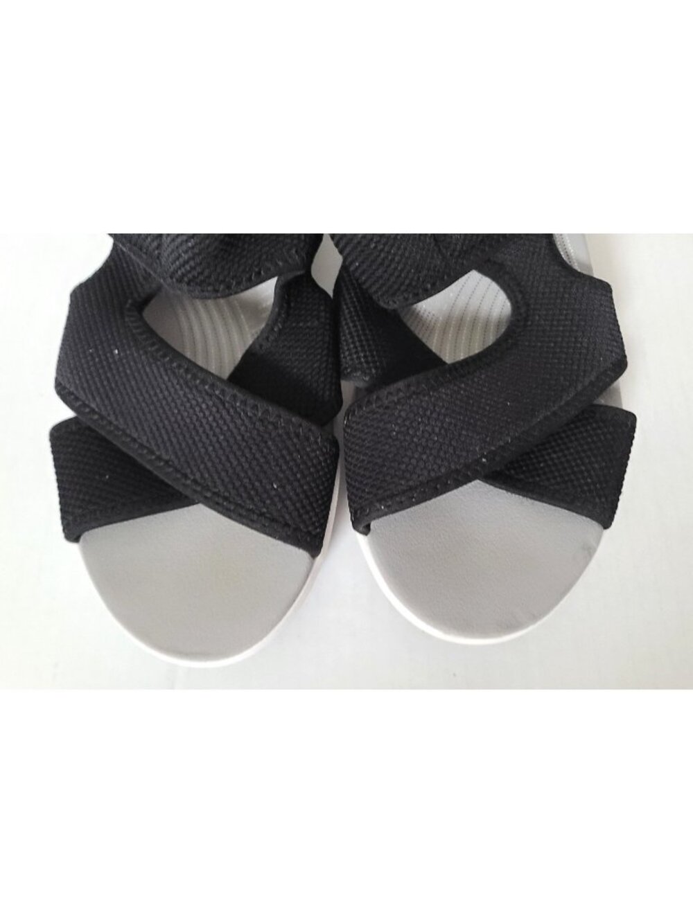 Clarks Cloudsteppers Step Cali Wave Sandals Size 10 Black Comfort Wedge Women - Picture 8 of 8